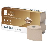 SATINO PureSoft Recycling Papier de toilette beige, 3-couches, 250 feuilles - 1 Palette (2112 rouleaux)