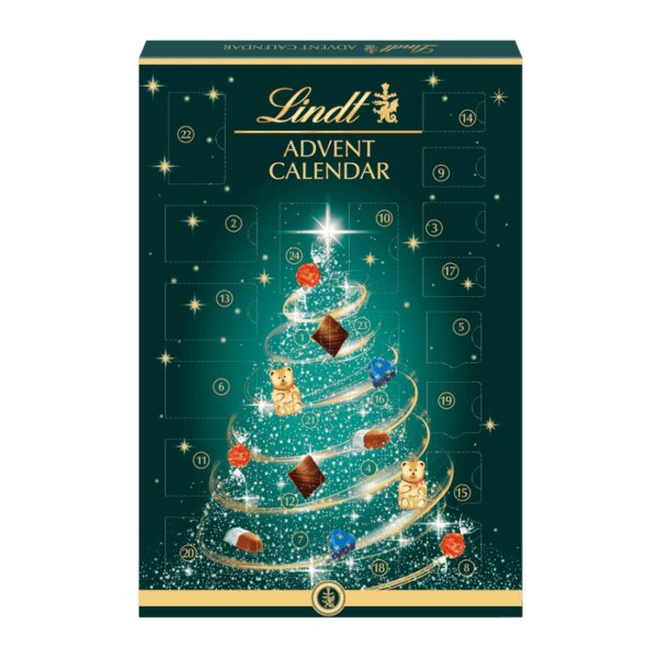 LINDT Calendrier de lAvent Arbre de Noël 221g