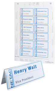 DURABLE Planche dimpression pour porte-noms, blanc