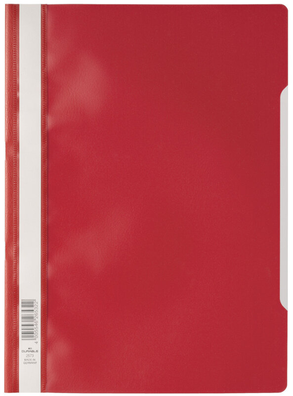 DURABLE Chemise &agrave; lamelle, A4, en film PP, rouge pourpre
