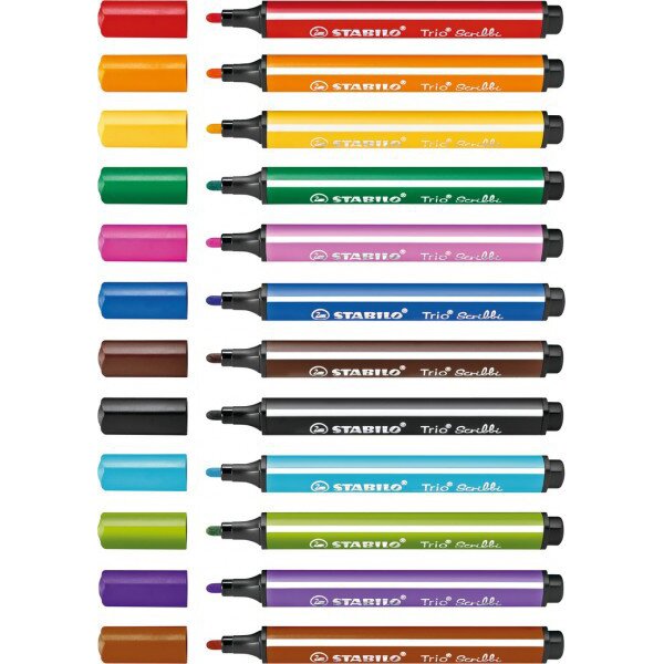 STABILO Stylo feutre Trio Scribbi, rouge