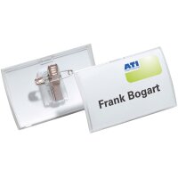 DURABLE Namensschild Click Fold, mit Kombiklemme, 75 x 40 mm