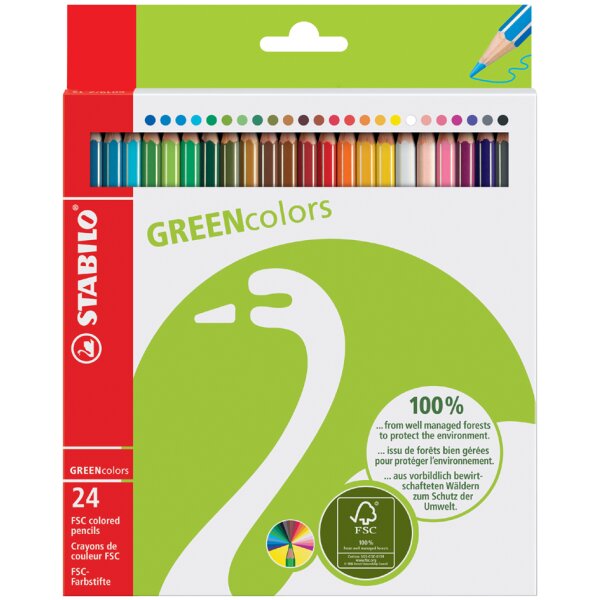 STABILO Buntstifte GREENcolors, 18er Kartonetui
