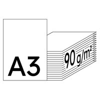 PRO-DESIGN Papier Laser couleur extra blanc A3 90g - 1 Carton (1.500 Feuilles)
