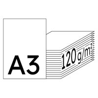 PRO-DESIGN Farblaserpapier hochweiss A3 120g - 1 Karton (1250 Blatt)