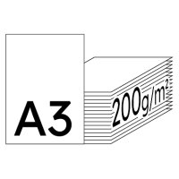 PRO-DESIGN Papier Laser couleur extra blanc A3 200g - 1 Carton (750 Feuilles)