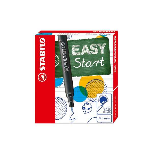 STABILO Tintenpatronen Easy 0,5 mm 6890/041-20 blau 20 St&uuml;ck