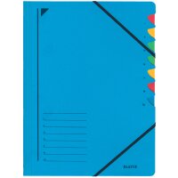 LEITZ Ordnungsmappe, DIN A4, Karton, 12 Fächer, grün