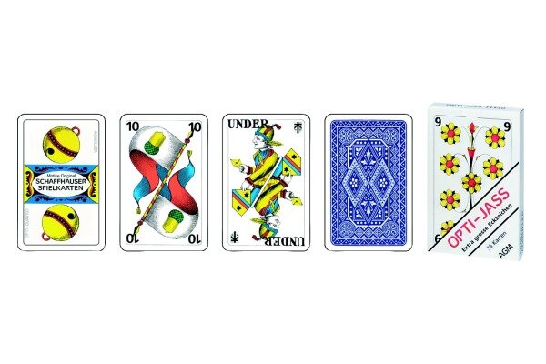 AGM&Uuml;LLER Jeux de cartes Opti 57x89mm 106801114 CH 36 cartes