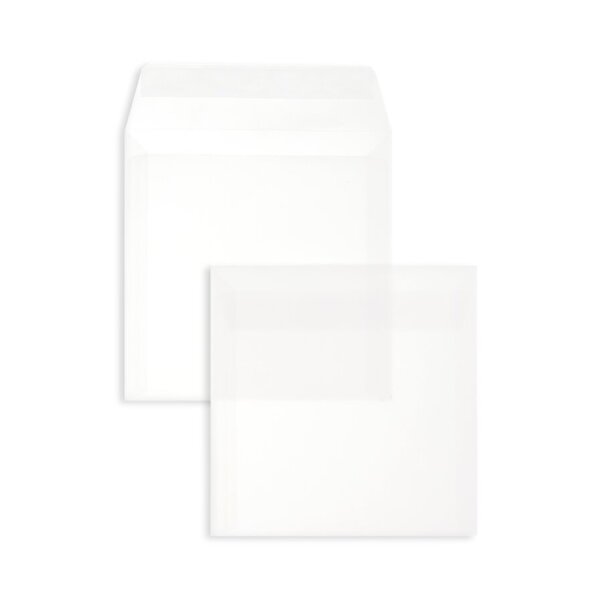 BLANKE Enveloppe carrée 160 x 160 mm sans fenêtre transparent-blanc 100g - 100 pièces