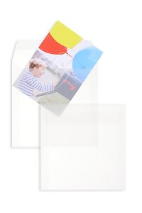 BLANKE Enveloppe carrée 160 x 160 mm sans fenêtre transparent-blanc 100g - 100 pièces