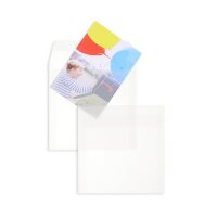 BLANKE Enveloppe carrée 160 x 160 mm sans fenêtre transparent-blanc 100g - 100 pièces