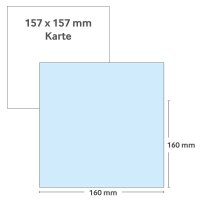 BLANKE Enveloppe carrée 160 x 160 mm sans fenêtre transparent-blanc 100g - 100 pièces