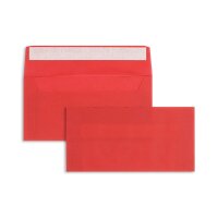 BLANKE Couvert C5/6 ohne Fenster transparent-rot 90g - 1 Stück