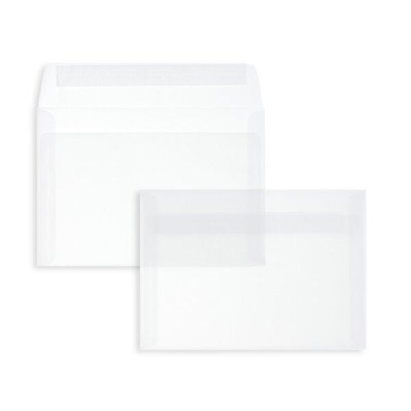 BLANKE Couvert C6 ohne Fenster transparent-weiss 90g - 1 Stück