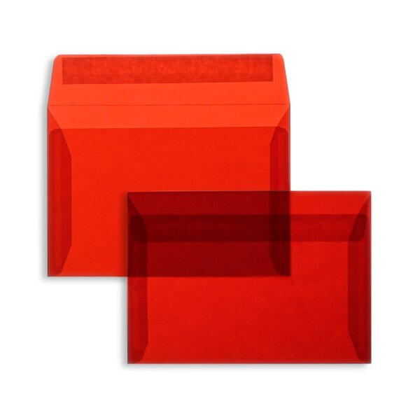 BLANKE Enveloppe C6 sans fenêtre transparent-rouge 90g - 1 pièce