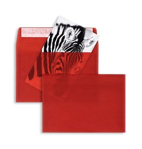 BLANKE Enveloppe C6 sans fenêtre transparent-rouge...