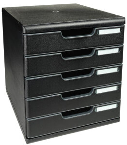 EXACOMPTA Module de classement MODULO, 3 tiroirs, noir