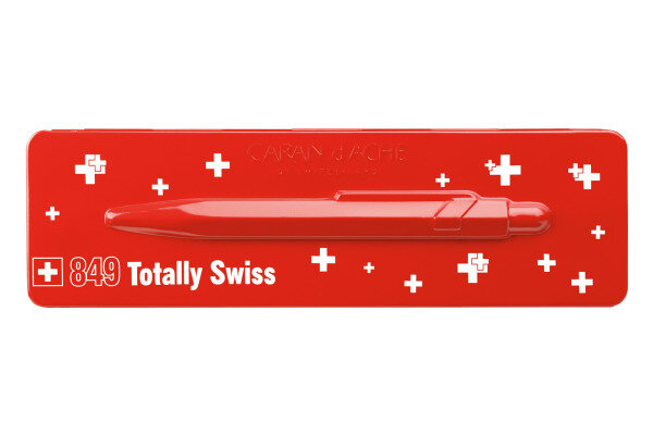 CARAN DACHE Kugelschreiber Totally Swiss 849.053 rot/weiss, mit Metalletui