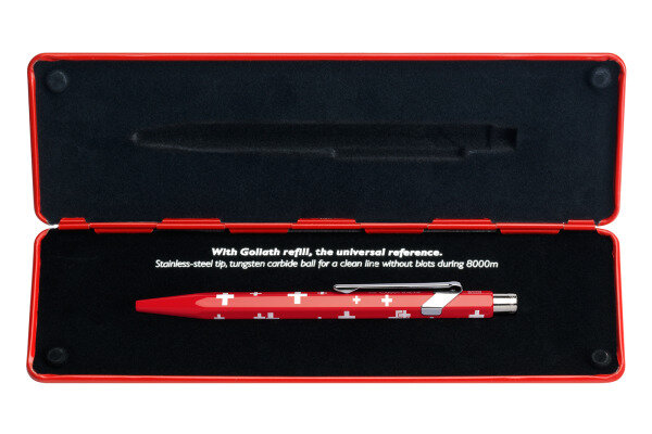 CARAN DACHE Kugelschreiber Totally Swiss 849.053 rot/weiss, mit Metalletui