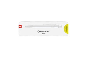 CARAN DACHE Stylo à bille 849 Pop Line 849.970 jaune fluo, avec boite métal