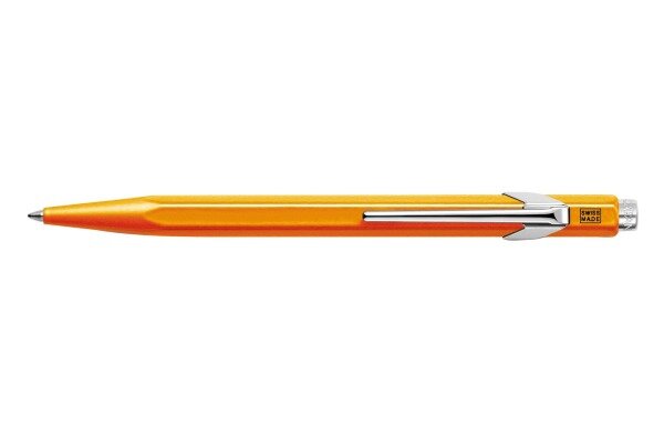 CARAN DACHE Kugelschreiber 849 Pop Line 849.530 orange fluo, mit Metalletui