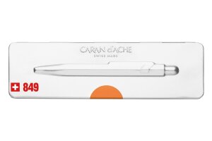 CARAN DACHE Kugelschreiber 849 Pop Line 849.530 orange fluo, mit Metalletui