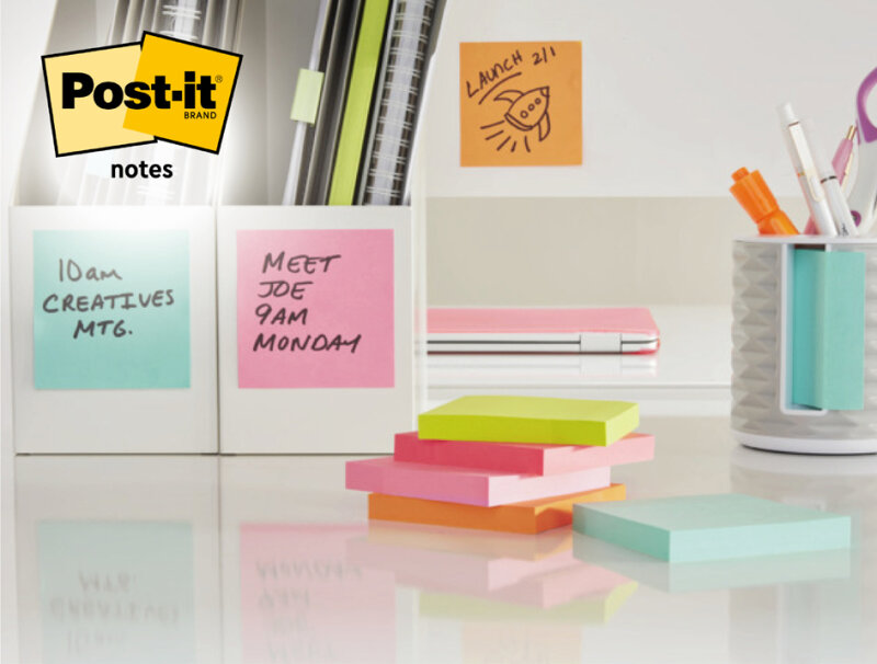 Post-it Haftnotizen notes, 127 x 76 mm, Energetic Collection