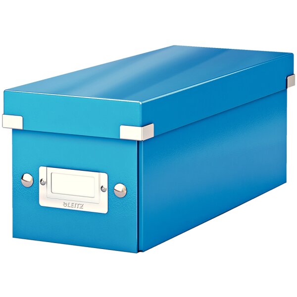 LEITZ Bo&icirc;te de rangement pour CD Click &amp; Store WOW, bleu