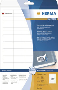 HERMA Etiquette universelle SPECIAL, 17,8 x 10 mm, blanc