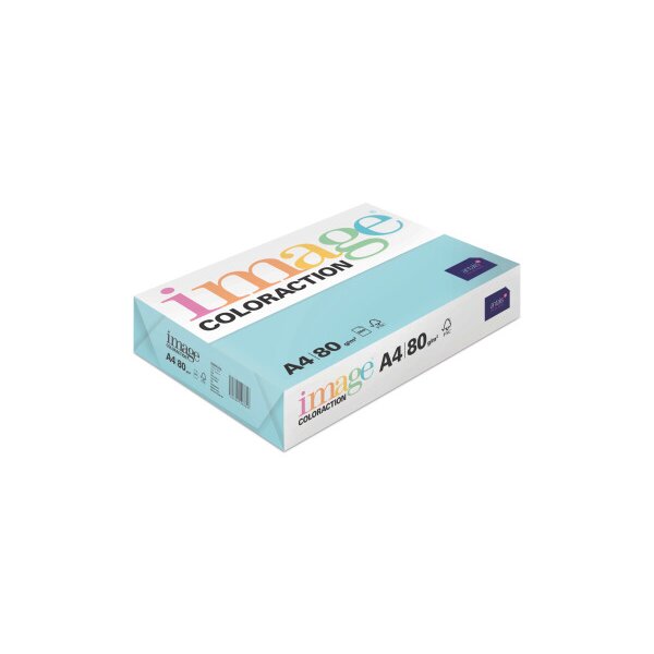 IMAGE COLORACTION Papier à copier Bermuda A4 266435 80g, bleu alizé 500 feuilles