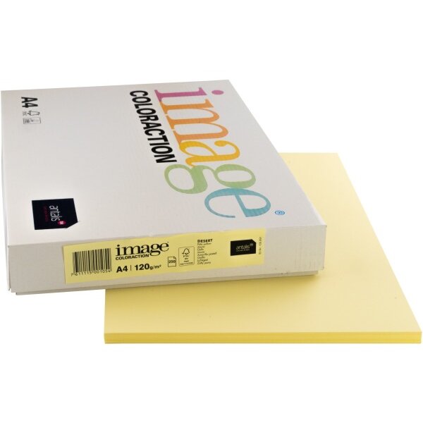 IMAGE COLORACTION Papier à copier Desert A4 266644 120g, jaune 250 feuilles