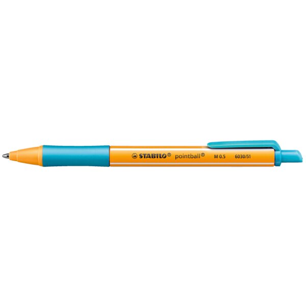STABILO Stylo à bille rétractable pointball, rouge