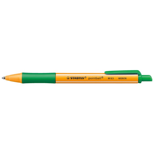 STABILO Stylo à bille rétractable pointball, rouge