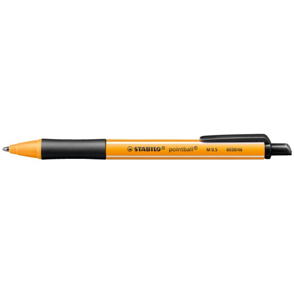STABILO Stylo à bille rétractable pointball, noir