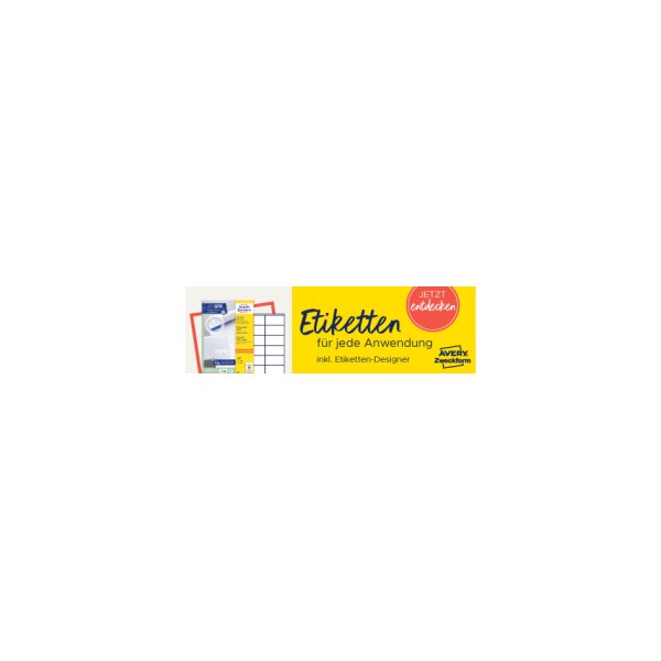 AVERY Zweckform Universal-Etiketten, 45,7 x 21,2 mm, weiss