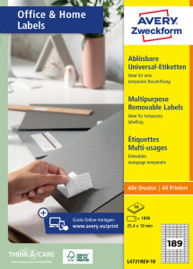 AVERY Zweckform Etiquette universelle, 45,7 x 21,2 mm, blanc