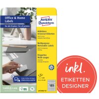 AVERY Zweckform Universal-Etiketten, 45,7 x 21,2 mm, weiss