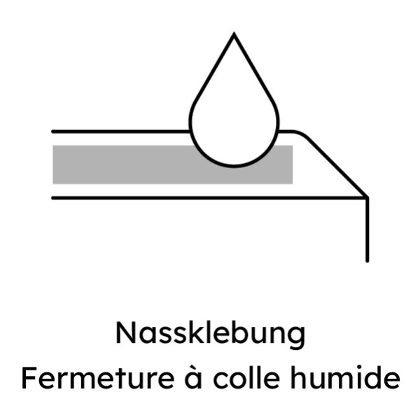METTLER Enveloppe B5 fenêtre à droite gommée blanc 100g - 500 pièces