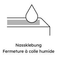 METTLER Enveloppe B5 fenêtre à droite gommée blanc 100g - 500 pièces