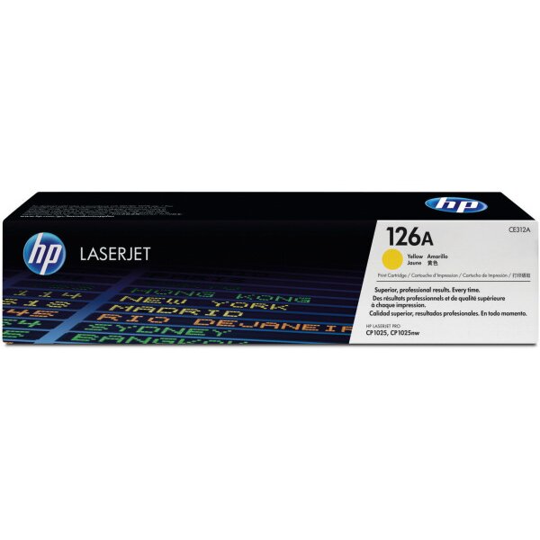 HP Cartouche toner 126A yellow CE312A Color LJ Pro CP1025 1000 p.
