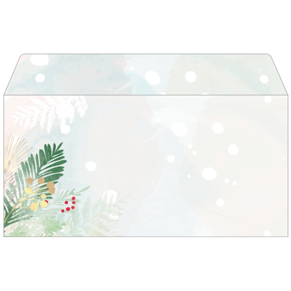 sigel Enveloppe à motif de Noël Silent Night, format long