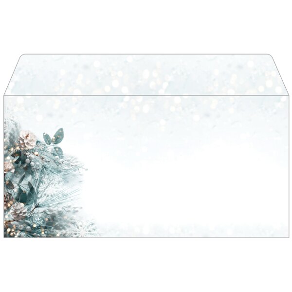 sigel Enveloppe à motif de Noël Silent Night, format long