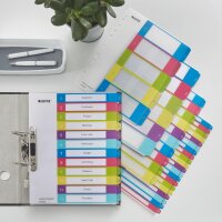 LEITZ Intercalaires en plastique WOW, numéroté, A4, 1-10