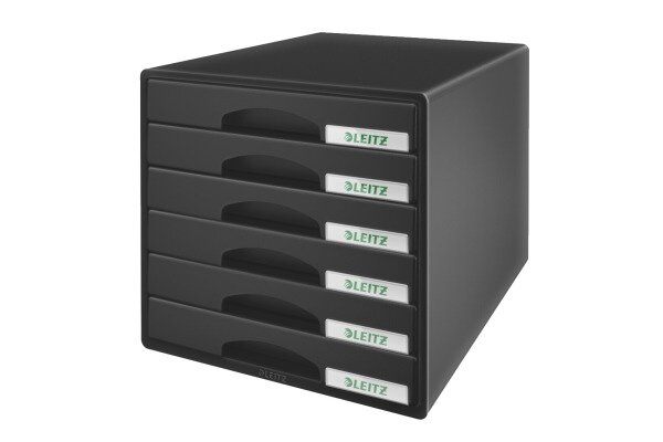 LEITZ Schubladenbox Plus 52120095 schwarz 6 Schubladen