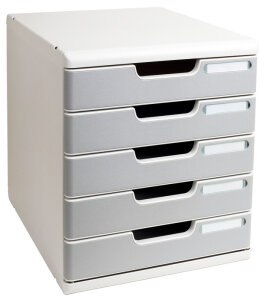 EXACOMPTA Module de classement MODULO A4, 5 tiroirs, gris