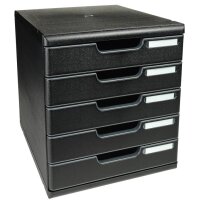 EXACOMPTA Module de classement MODULO A4, 5 tiroirs, gris