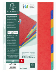 EXACOMPTA Intercalaires en carton, A4+, 6 touches