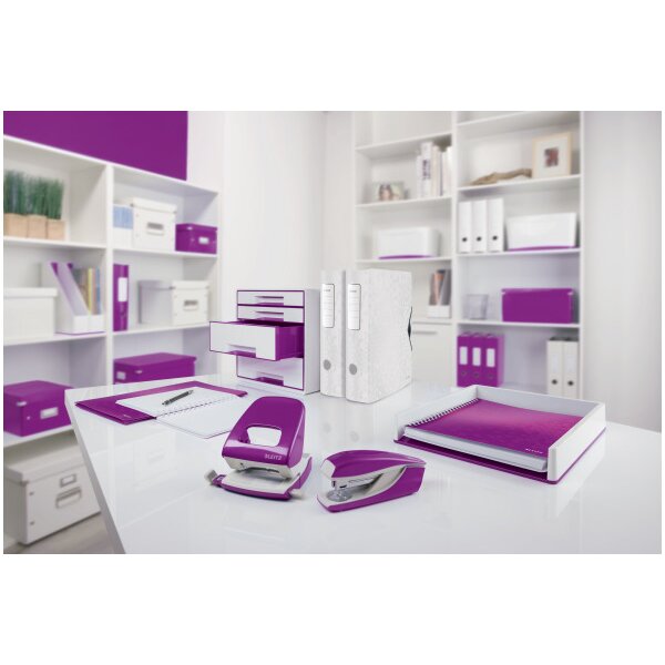 LEITZ Corbeille Courrier WOW A4 52263062 violet