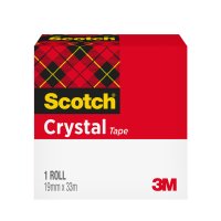 Scotch Ruban adhésif Crystal Clear 600, 19 mm x 66 m, carton